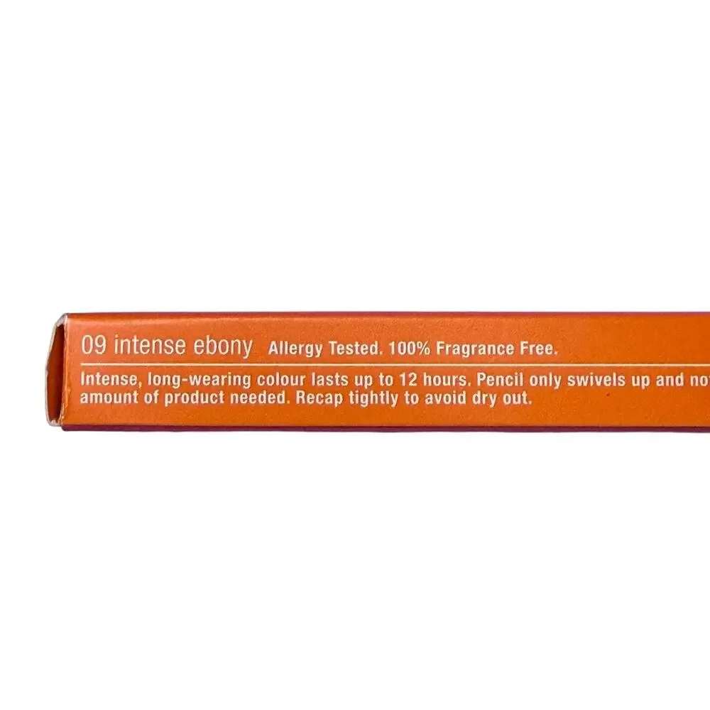 Clinique Quickliner For Eyes Intense 09 Ebony Intense Pencil Long Lasting .005oz